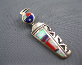 Vintage Native American Indian southwestern Kachina pendantcharm for necklace or bracelet sterling silver 925