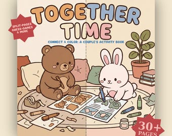 Libro de actividades y colorear para parejas: Juegos para citas y un regalo para una conversación profunda.
