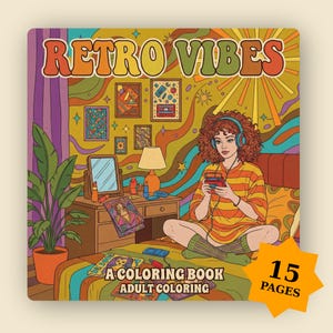 Retro Vibes Adult Coloring Book: 70s & 80s Disco Fashion and Interior Design Pages