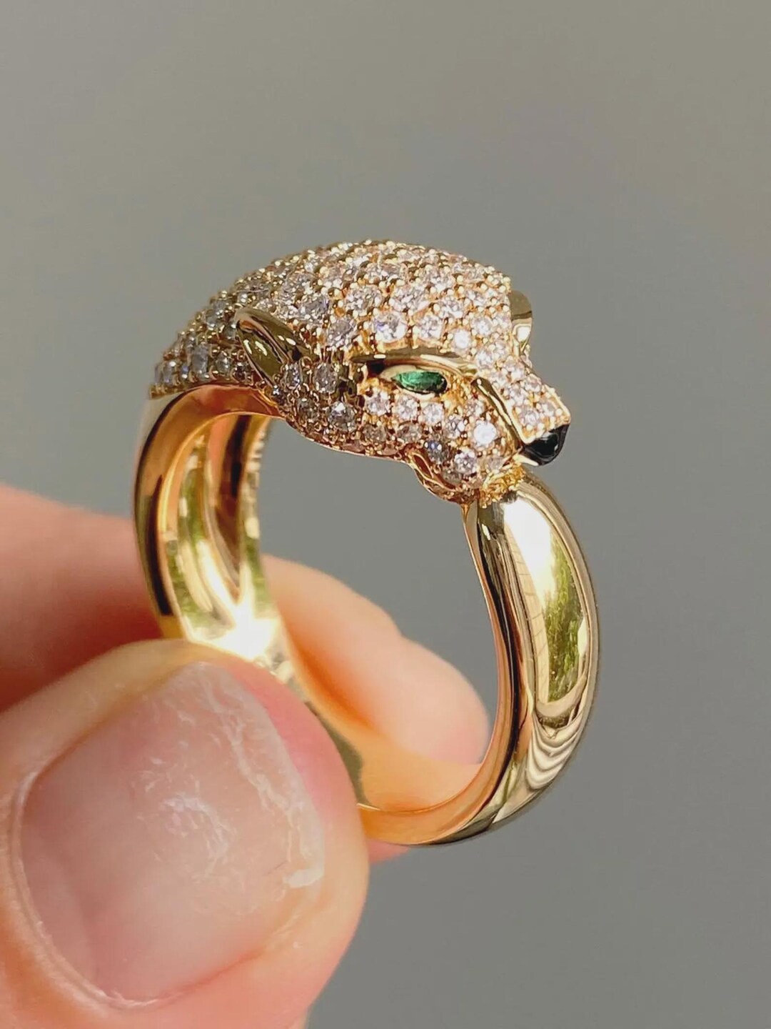 Custom Rapper Rings Iced Out Moissanite Round Cut Diamond Ring Custom Rapper Rings for Men ...