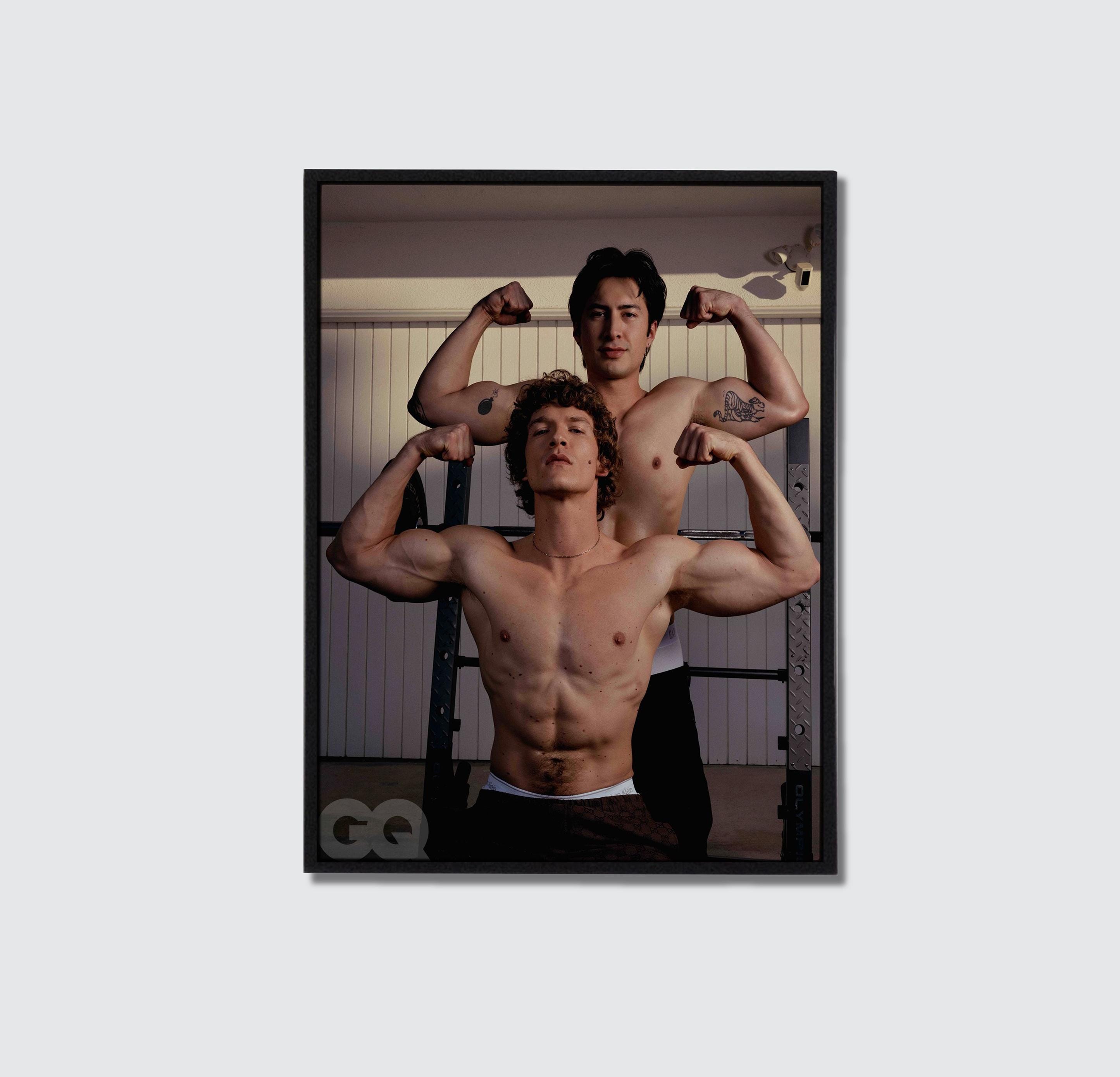 Discover Mens Fitness Editorial Poster - Strong Male Physique, Gym Culture, Fashion Wall Art