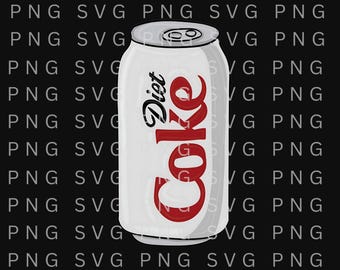 Diet Coke Drink Trendy PNG Design Digital Download, Positive Quote Cute Aesthetic, Sublimation, Commercial Use