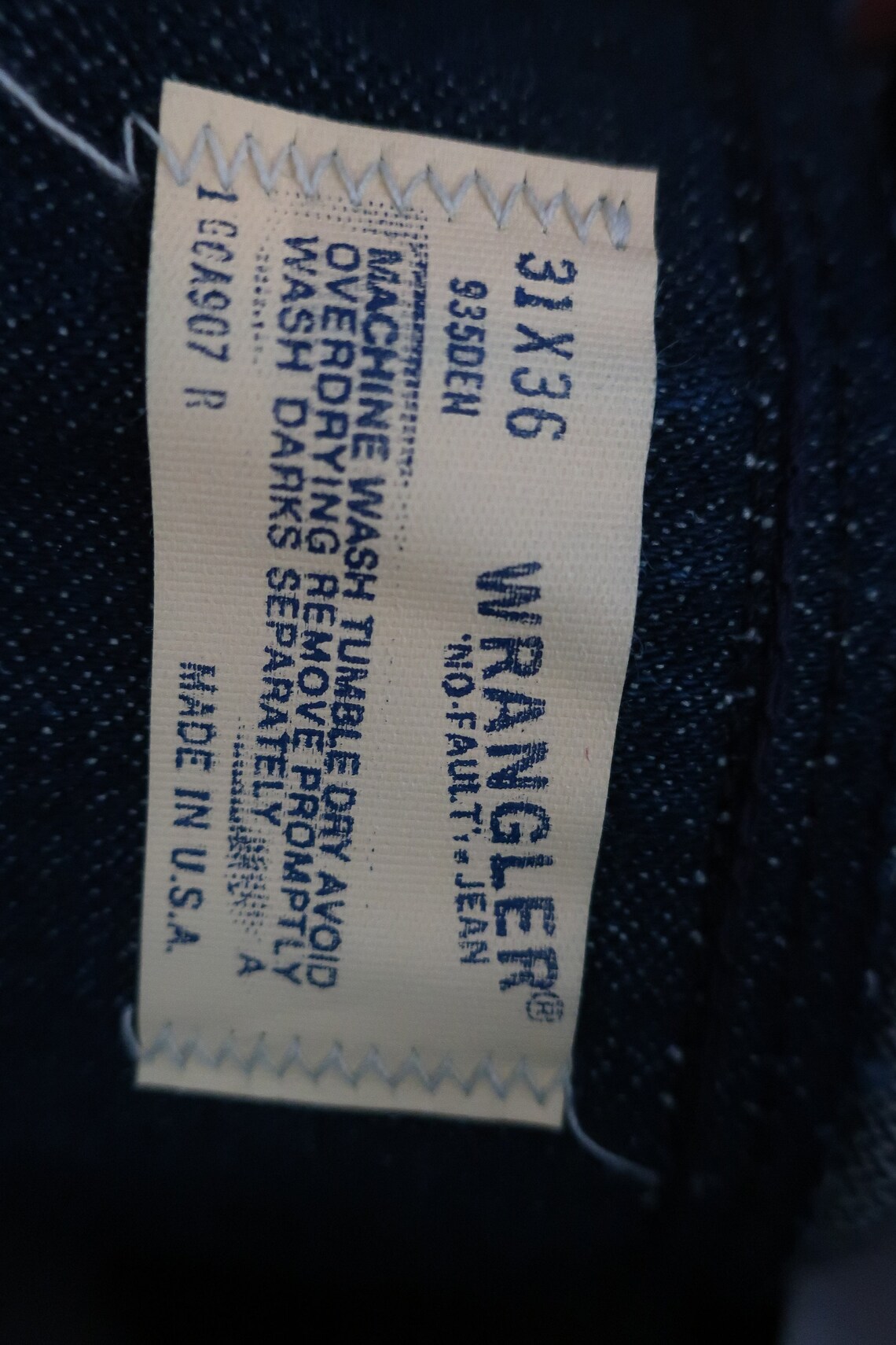 Vintage 1970s NOS Wrangler Mens Women Jeans Tags 31X36 Blue | Etsy