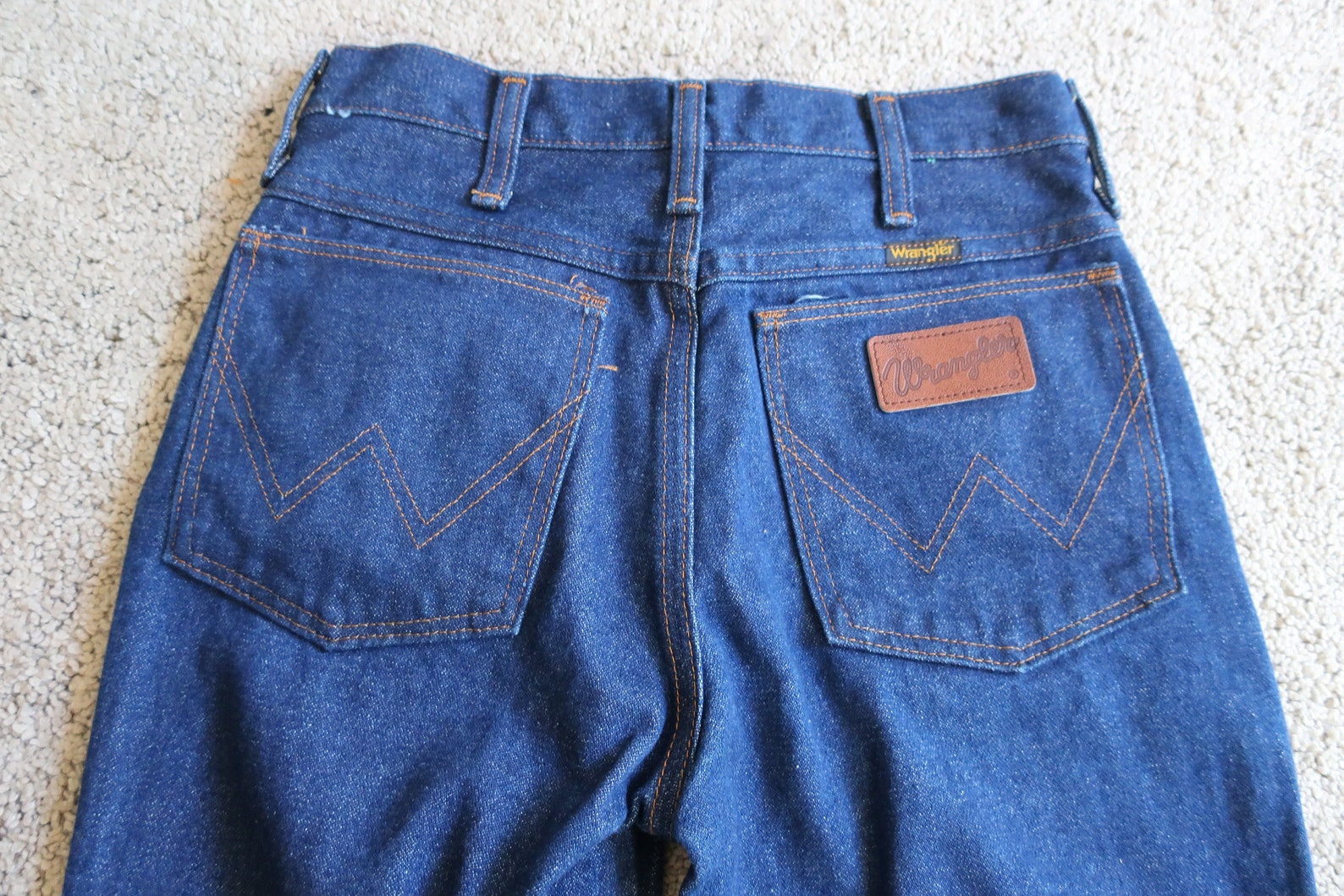 Vintage 1970s Wrangler Mens Jeans Tags 28x30 Blue Denim Boot | Etsy