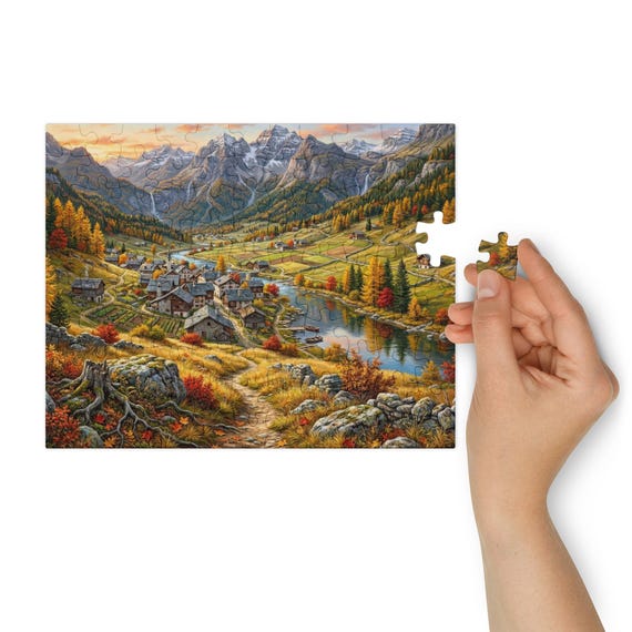 Mountain Valley in Fall-110 Pcs