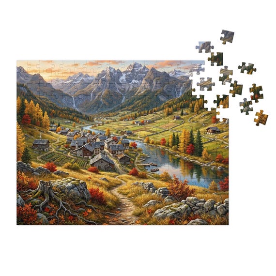 Mountain Valley in Fall-252 Pcs