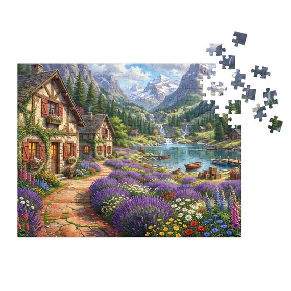 Blooming Lakeside Cottage-252 Pcs