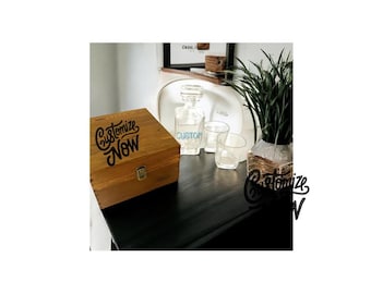 Custom Engraved Whiskey Decanter Set – Personalized Decanter Box Set, Groomsmen Gift, Wedding Gift for Him, Custom Whiskey Glasses