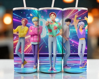 Adesivo para copo térmico Kpop Saja Boys 20oz, Caçadores de Demônios, Design de sublimação Kpop (Download Digital)
