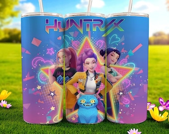 Huntrix Kpop Demon Hunters Tumbler Wrap: Design de sublimação de 20 onças (download digital)