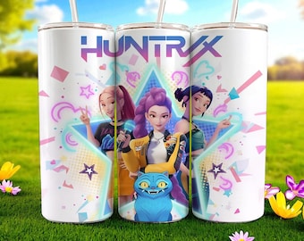 Embalagem para copo Kpop Chibi Demon Hunters: design de sublimação de 20 oz (download digital)