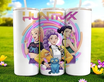 Huntrix Kpop Demon Hunters Tumbler Wrap: Design de sublimação de 20 onças (download digital)