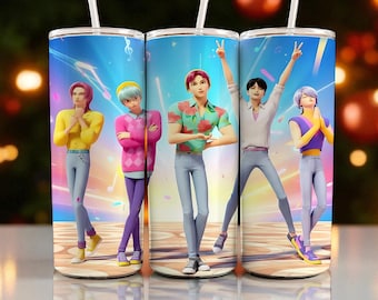 Adesivo para copo térmico Kpop Saja Boys 20oz, Caçadores de Demônios, Design de sublimação Kpop (Download Digital)