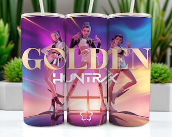 Embalagem para copo Kpop Chibi Demon Hunters: design de sublimação de 20 oz (download digital)