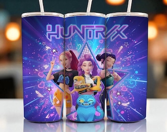 Huntrix Kpop Demon Hunters Tumbler Wrap: Design de sublimação de 20 onças (download digital)