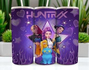 Embalagem para copo Kpop Demon Hunters Huntrix: design de sublimação de 20 oz (download digital)