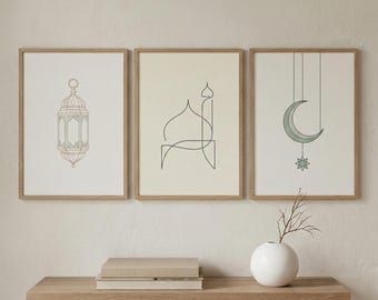 Ramadan Nights Art Print Set | Minimalist Islamic Decor (Digital Download)