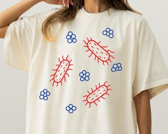 Gram Stain Bacteria T-Shirt, Microbiology Shirt, Science Teacher Top, Biology Gift, Med Student Gift, Lab Shirt, Scientist Shirt, Nurse Tee