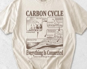 Carbon Cycle Shirt, Science Teacher Tee, Ecology Diagram Shirt, Biology Nerd Graphic Tee, Environmental Science Gift Shirt