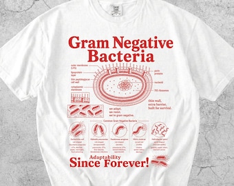Gram Negative Bacteria T-Shirt, Microbiology T-Shirt, Bacteria Science Tee, Science Teacher Gift, Biology Shirt, Microbiology Tee, Lab Shirt