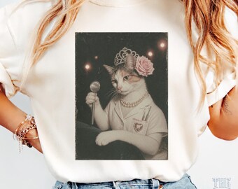 Classy Cat Princess Dentist T-Shirt, Funny Dental Assistant Shirt, Cute Dental Hygienist Tee, Retro Cat Lover Gift, Comfy Dentist Cat Shirt