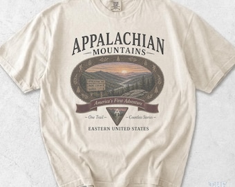 Appalachian Mountains Shirt, Vintage Hiking Tee, National Park Graphic Shirt, Outdoor Adventure Tee, Nature Lover Shirt, Forest Graphic Tee