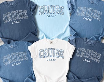 Custom Floral Cruise Crew Shirt, Matching Friends Cruise Tee, Girls Trip Cruise Shirt, Family Cruise Shirt, Cruise Birthday Gift For Bestie