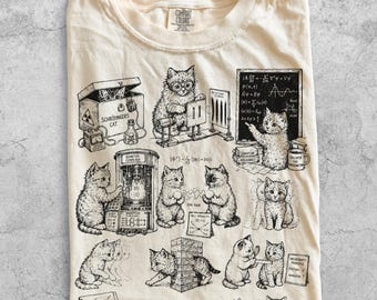 Schrödinger's Cat 90s Retro T-Shirt, Quantum Physics Cat Shirt, Quantum Mechanics Tee, Science Teacher Tee, Geek Physics Top, Cat Lover Gift