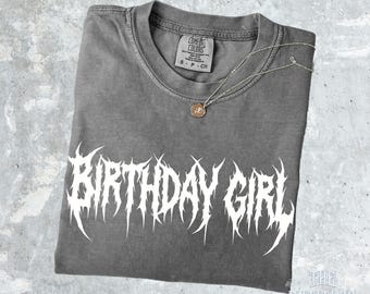 Birthday Girl Shirt, Gothic Birthday Outfit Tee, Witchy Birthday Gift Idea, Grunge Party Girl Tee, Emo Birthday Princess T-Shirt