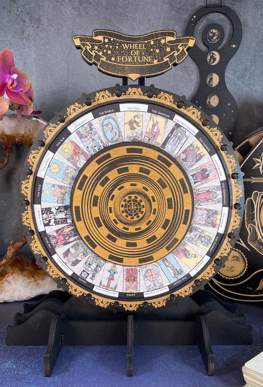 Wheel of Fortune, Spinning Tarot Etsy