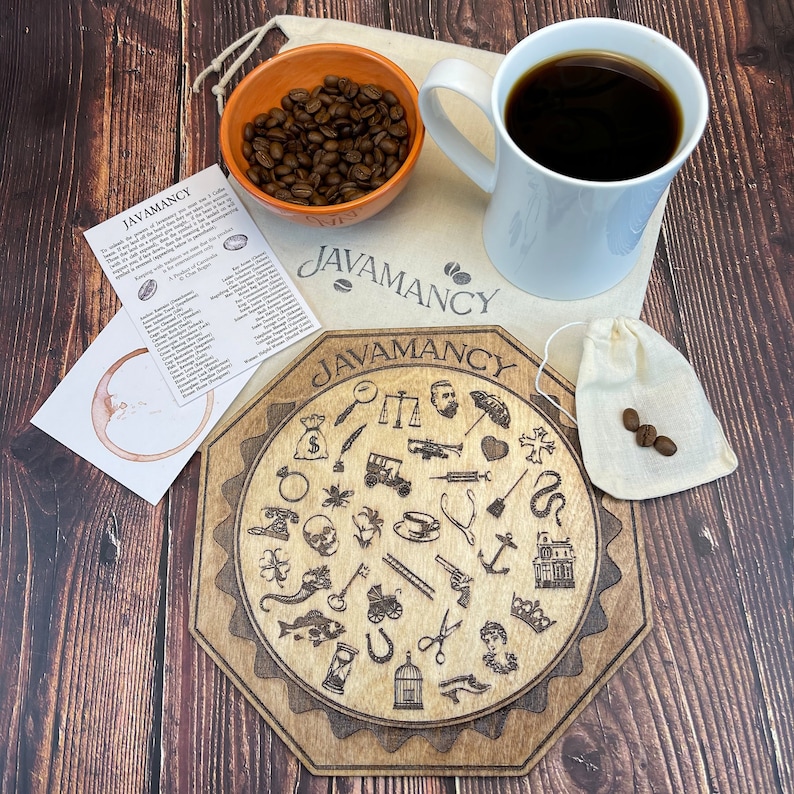 Javamancy Coffee Themed Fortune Telling Board Etsy