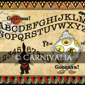 Vintage Halloween Ouija style spirit-board by Carnivalia