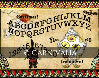 Vintage Halloween Ouija style spirit-board by Carnivalia