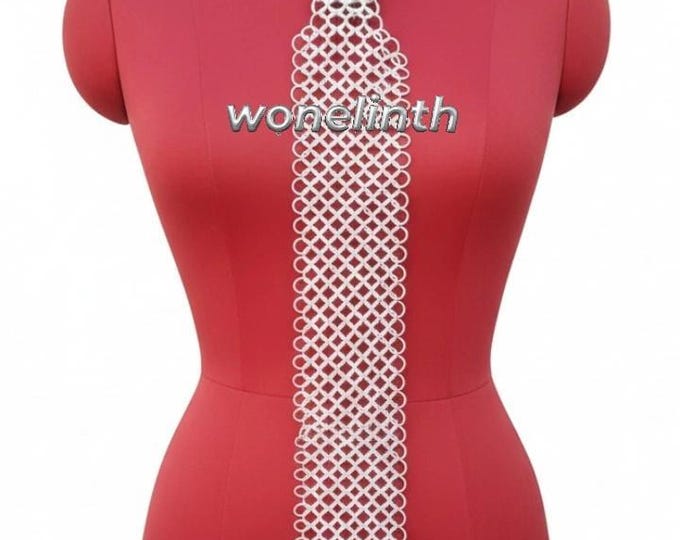 Medieval Handmade Aluminum Chainmail Tie, Man Woman  Medieval Armor Costume Accessory Aluminium RIngs