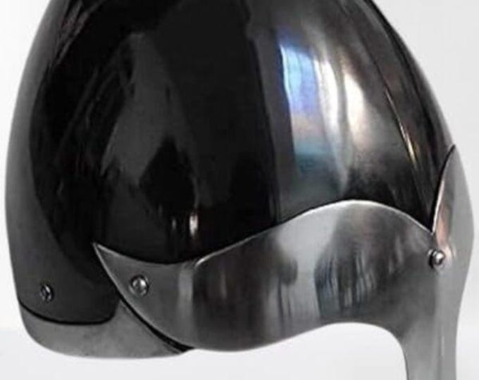 Medieval Norman Crusader Helmet | 18G Steel Viking Knight LARP & Cosplay Battle Armor Helm