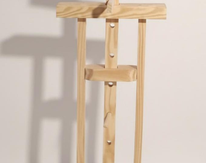 Handmade Wooden Armor Stand 36 Inch Strong LARP Cosplay Helmet Display Rack