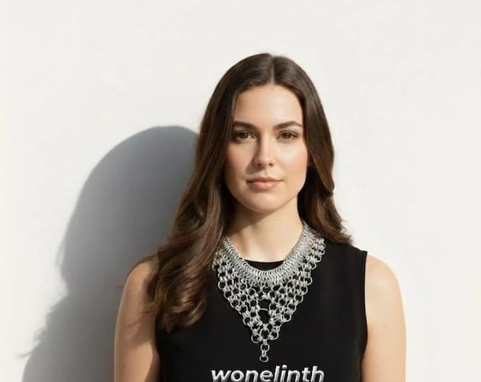 Medieval Aluminum Chainmail Necklace Lightweight Fantasy LARP Ren Faire Cosplay Jewelry