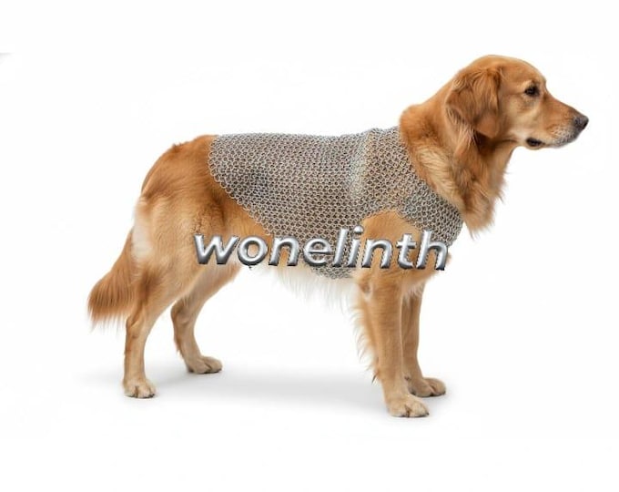 Medieval Dog Chainmail Armor – Handmade Aluminum Pet Armor for LARP, Cosplay & Gifts
