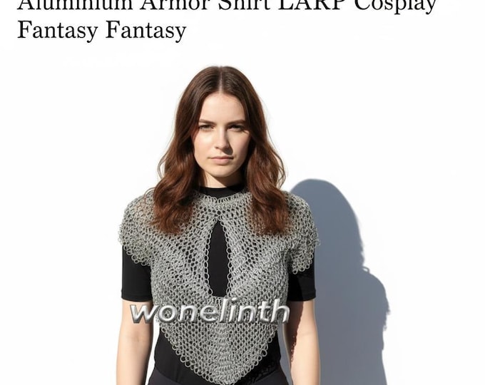 Medieval Lightweight Chainmail Top Aluminum Armor Shirt LARP Cosplay Fantasy