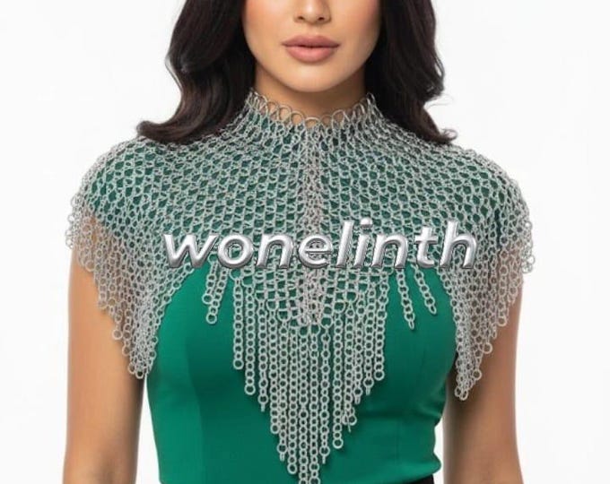 Medieval Handmade Aluminum Chainmail Top and Skirt Set, Gothic Rave Costume Aluminium Rings Handicrafts