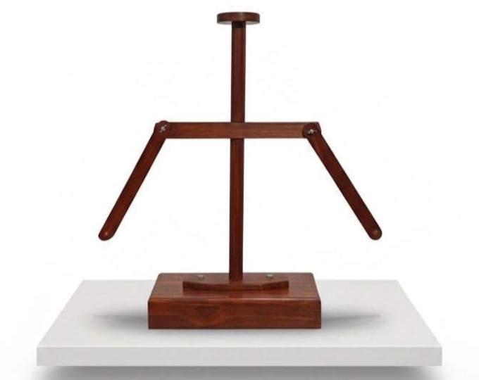 Medieval Wooden Armor Stand - 2 ft Tabletop Chainmail & Helmet Display - Handcrafted Valet Rack