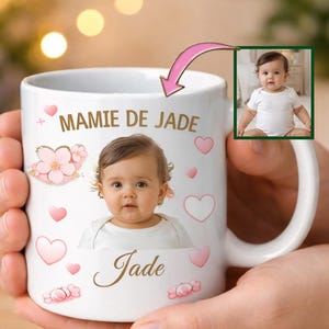 Tasse Personnalisée Mamie avec Photo de Petit-Enfant – Mug Cadeau Grand-Mère Unique, Idée Cadeau Fête des Grands-Mères