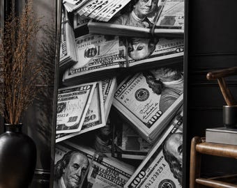 Dollar Bill Poster, Motivational Office Decor (Digital Download)