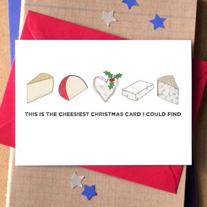 Carte drôle de Noël au fromage