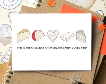 Funny Cheesy Anniversary Card