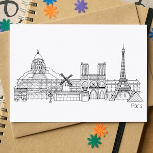 Paris Skyline Greetings Card