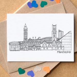 Manchester Skyline Greetings Card