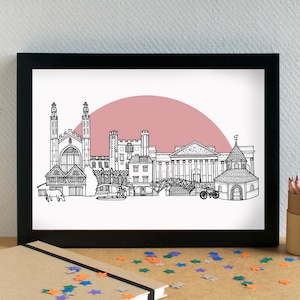 Cambridge Skyline Art Print