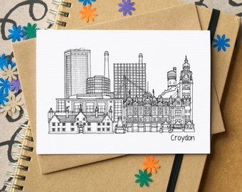 Croydon Skyline Greetings Card