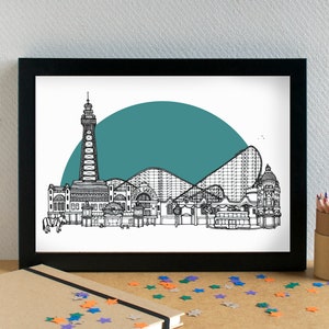 Blackpool Skyline Art Print